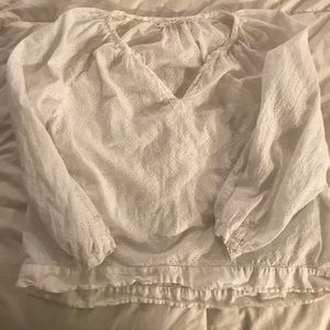 Cute White Cotton eyelet blouse by Xirena